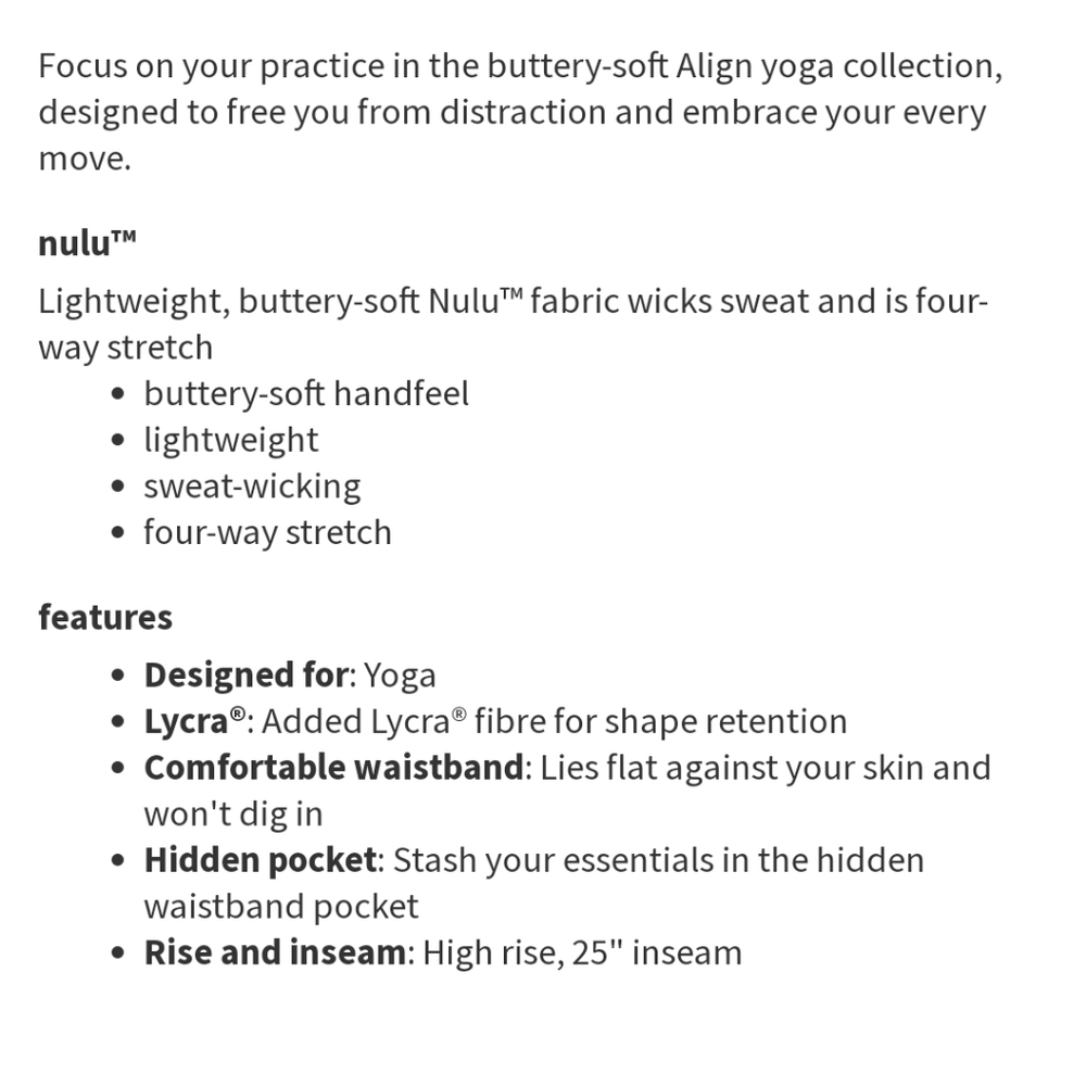 Lululemon Align Pants 25" - Picture 5 of 11